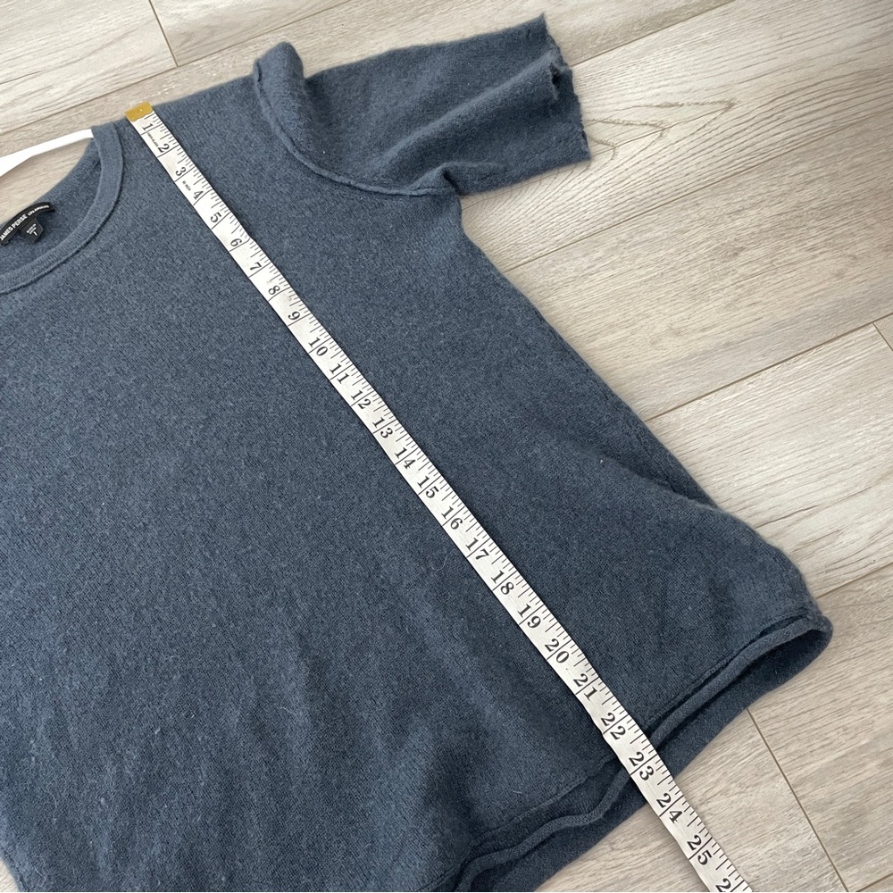 James Perse Sweater cashmere knit short sleeve womens Blue (small) quiet luxury - Picture 7 of 8